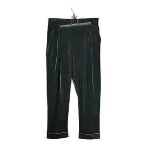 Armani Collezioni Velvet Pants Black Women's 10 High Rise Straight